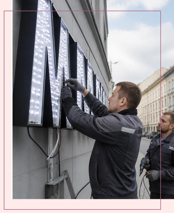Изготовление и монтаж светодиодных LED вывесок в Кумертау