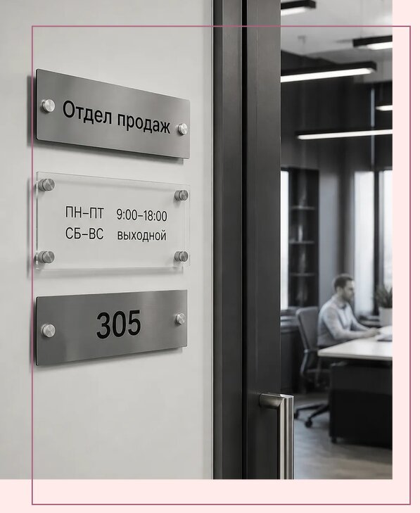 Офисные таблички на дверь в Кумертау по цене от 5002 р. | Аванза-Кра